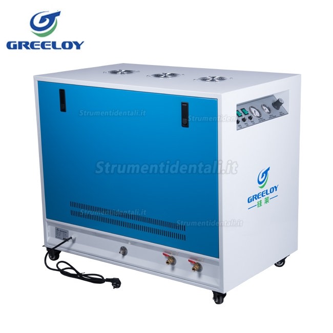 Greeloy® GA-83XY 90 litri compressore medicale con essiccatore e armadio silenzioso